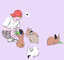 milkbois:  hinata the sunshine bunny childafterschool feeding