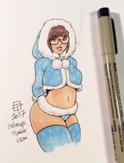 callmepo: Staying frosty with a tiny doodle of Holiday Hottie
