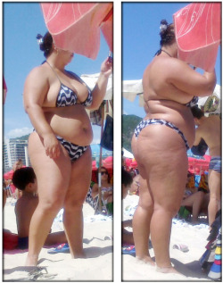 Now that is confidence, wearing a two piece bikini looking all