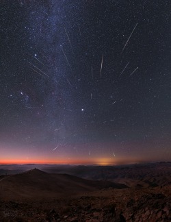 astronomypictureoftheday:   Geminid Meteors over ChileFrom a
