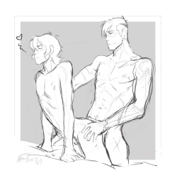 biblicacelestia: Pose practice with Shiro and Keith. Will colour