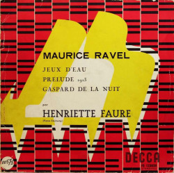 design-is-fine:  Ravel Recital by Henriette Faure, 10″ vinyl, 1950s.