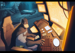 batmannotes:  Batman in the Batcaveby Valerio Buonfantino