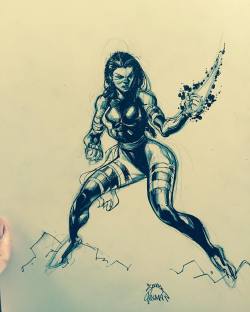 ryanstegman:  PSYLOCKE! Watch me draw it at YouTube.com/stegmanr