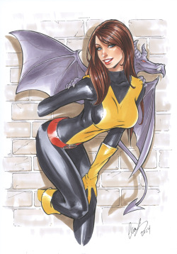 superheropinups:  Kitty Pryde - Elias Chatzoudis 