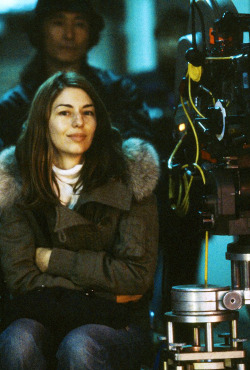 cinecat:  Sofia Coppola behind the scenes of Lost in Translation (2003)