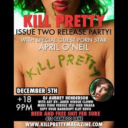 Come join me for the release party of Kill Pretty issue #2! It’s
