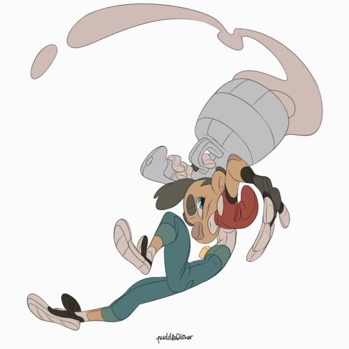 gildas-le-roch:  puddlefisher:  Blaster Kids!  That’s the kind of roundness and awesome dynamic drawing that I love… and being jealous of ! :P   the girl has a big booty… O_O