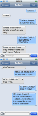 guardian-of-faith:  (in which the younger Hamada has a cat crisis)
