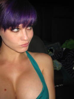 waffle-haus:  Several years ago when my hair was purple…. Also,