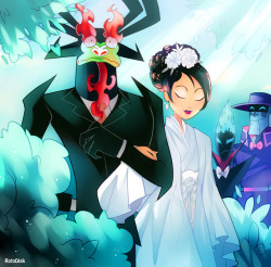 rotodisk:“Wedding AU where Aku is that grumpy soon to be father-in-law