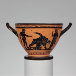 the-met-art: Terracotta skyphos (deep drinking cup) by Theseus