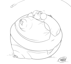 irateliterate: Some random blueberry inflation doodles, since