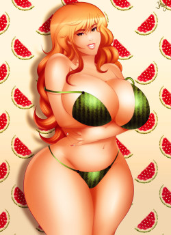 jassycoco:  Melons. Nami from One Piece. 