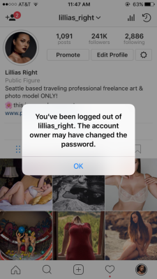 lilliasright:  My original IG account was deleted today. I need your help to build my following again! Follow my new page and maybe share with your friends. Thank you! @model_lillias on IG.