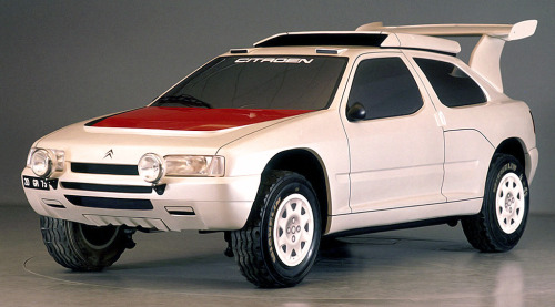 carsthatnevermadeit:  Citroen ZX Rally Raid Concept, 1990. A prototype for Citroenâ€™s highly successful rally car which went on to achieve 36 victories in 42 races and five consecutive wins in the World Cup for Cross Country RallyingÂ 
