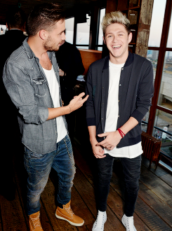 hhoran:  Liam Payne and Niall Horan attend the private launch