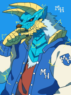 robertge:ponpekopon:More Monster Hunter University stuffs I drew