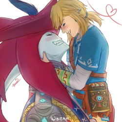 b-tandoodlez: Zora!Sidon x Human!Link,    Zora!Sidlink,    Human!Sidlink, 