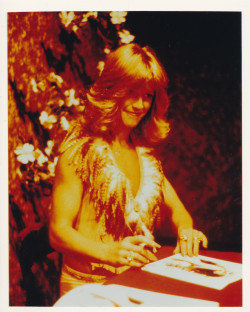 Signing autographs, circa 1982 Visit Private Chambers: The Marilyn