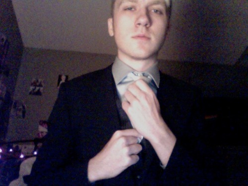 sirjocktrainer2:  tuxedrone:  He didnt know it was a uniform…until it took control.  Very nice set boy  Jacob had recieved the 3 piece suit in the mail from a fan. He got a huge thrill from both being bought gifts from online strangers, and being told