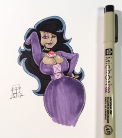 callmepo: Halloween Tiny Doodle of Enid’s vampire mom, Wilhemena.  [Come visit my Ko-fi and buy me a coffee tea!]   