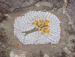 itscolossal:  Guerilla Mosaic Artist Now Filling Chicago Potholes
