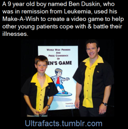 ultrafacts:Ben Duskin, nine years old, was in remission from