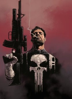 league-of-extraordinarycomics:Punisher by Dave Seguin.