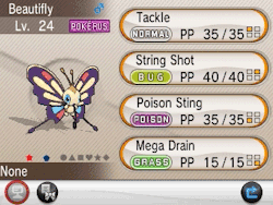 silverjolteon:  Shiny Beautifly - [#267]  Requested by pastafanatic