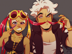 xnirox: Guzma and Plumeria mocking each other Just your regular