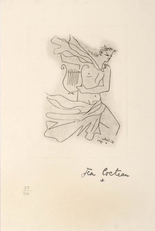 tri-ciclo:Appolo with Lyre, 1966 Jean Cocteau