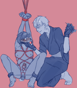 slut-dere:  broken-ace asked:  mizuki tied in shibari whilst