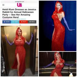 Heidi Klum slam the front gate with her Jessica Rabbit. I see