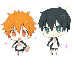 sorararart:  Kagehina chibisー! 