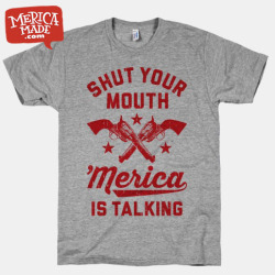 mericamade:  This patriotic shirt features a pair of pistols,