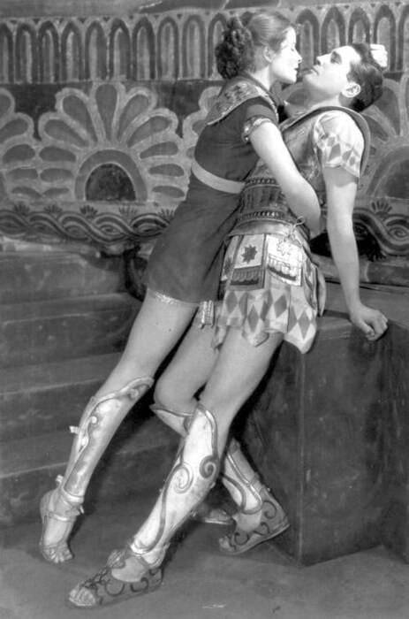 Katharine Hepburn on stage as Antiope Nudes & Noises  