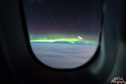 space-pics:  Aurora Borealis and Ursa Major from an airplane