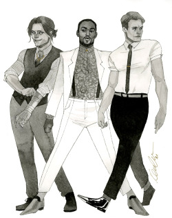 kevinwada:  MCU Bucky, Sam, and Steve HeroesCon 20414 sketch