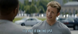 deleted-movie-lines:  What I imagine to be on Steve’s “List