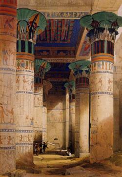 humanoidhistory:  Portico of the Temple of Isis at Philae, 1851,