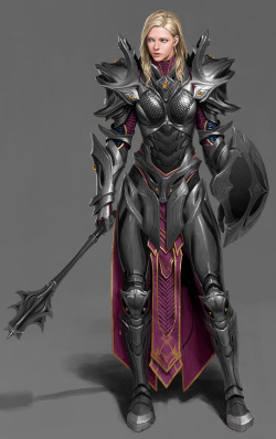 cyberclays:  A paladin - by Un Lee 