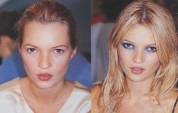 schu-schu:vogue 1996 dt feb makeup kate moss