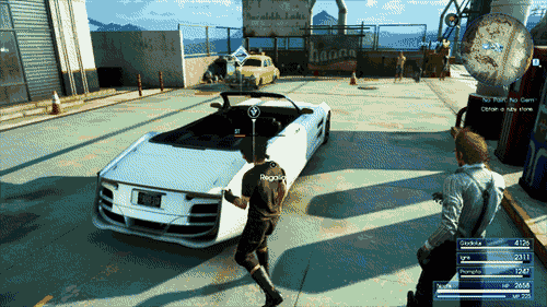 impatient-traveler: magitekarmor: my favorite feature of ffxv is how the interact button is also the jump button  Me, all the damn time 