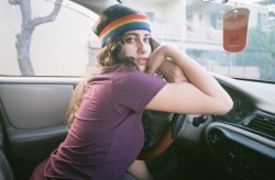 americanapparel:  Taylor wearing the Rainbow Loop Terry Headband,