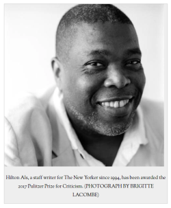 ghettablasta:    New Yorker Writer Hilton Als Wins the Pulitzer