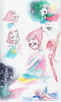 whomackenzie:   Pearl watercolor doodles on Rendr paper, inspired
