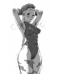 sgeewiz:  Black and white Cammy Art by   nbotex     dont you