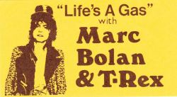 soundsof71:  Marc Bolan & T. Rex Electric Warrior promo sticker,