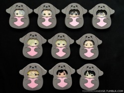 yoimerchandise: YOI x amie Kigurumi Acrylic Badges Original Release